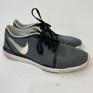 Nike Lunarlon Grey Gray Sneakers Athletic Workout Running